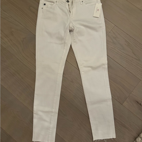 AG white jeans with frayed leg openings nwt - Picture 1 of 7